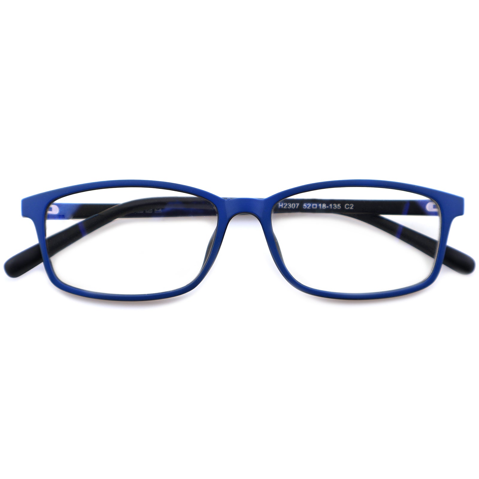 Black & White Two-Tone Memory TR90 Rectangle Eyeglasses