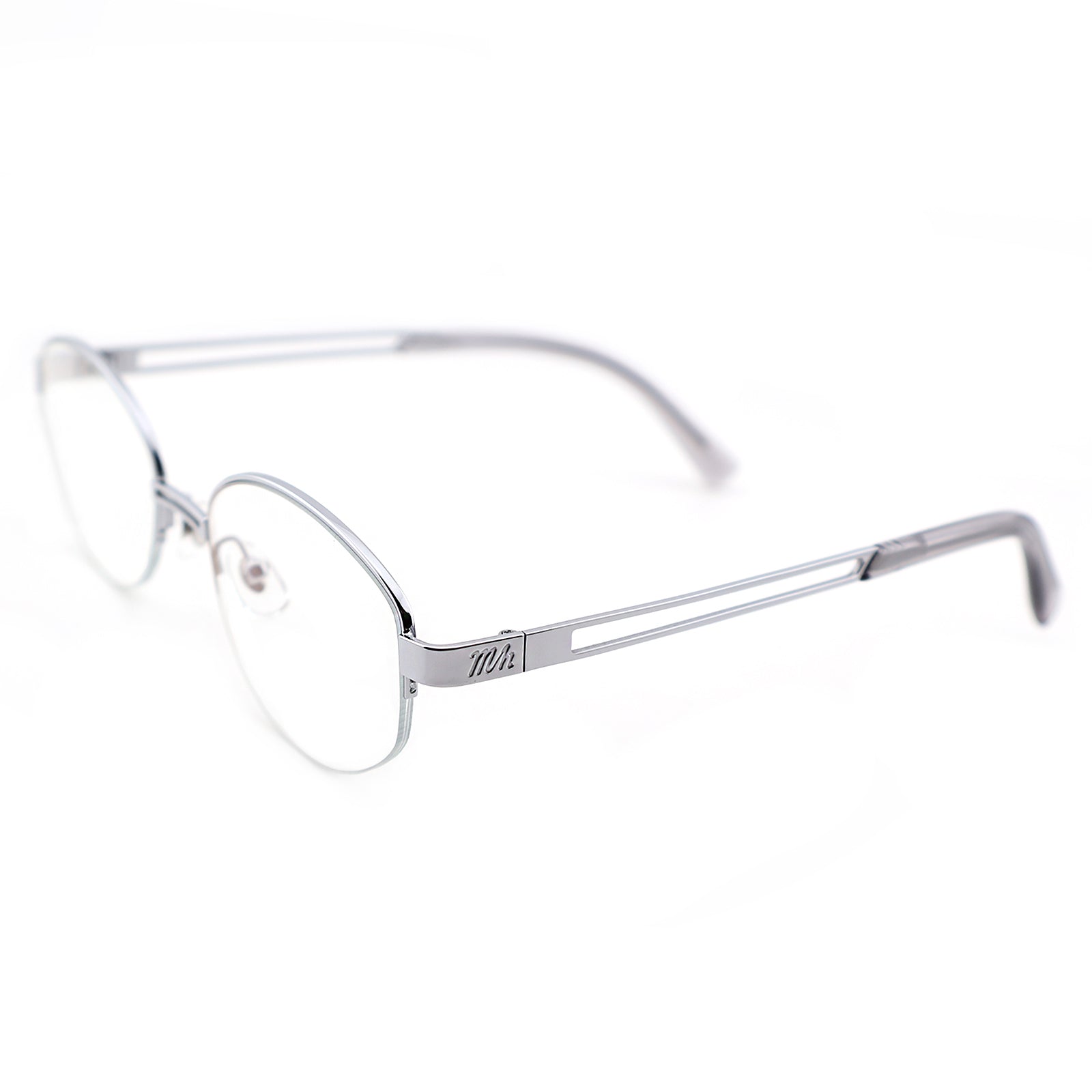 Sleek Black Browline Glasses, Lightweight Half-Rim Design