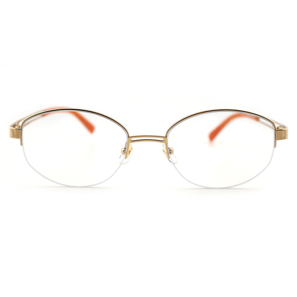 Sleek Black Browline Glasses, Lightweight Half-Rim Design