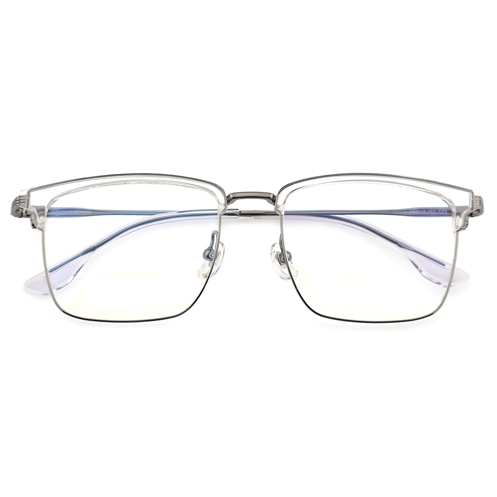 Lightweight Half Rim Clubmaster Prescription Glasses for Men