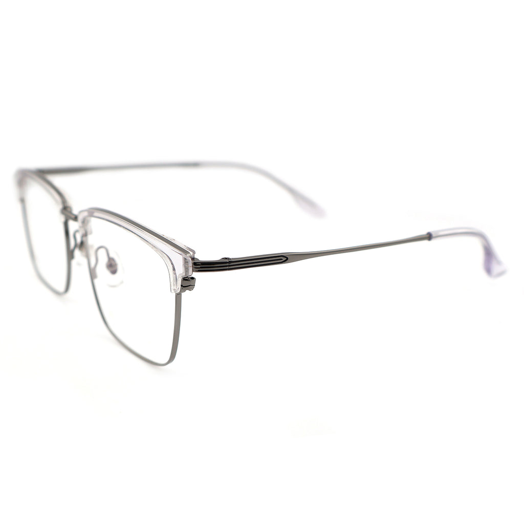 Lightweight Half Rim Clubmaster Prescription Glasses for Men