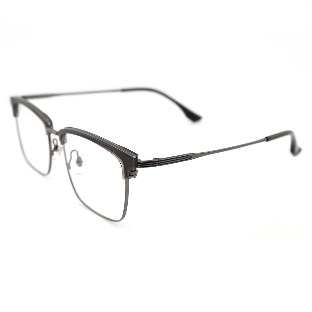 Lightweight Half Rim Clubmaster Prescription Glasses for Men