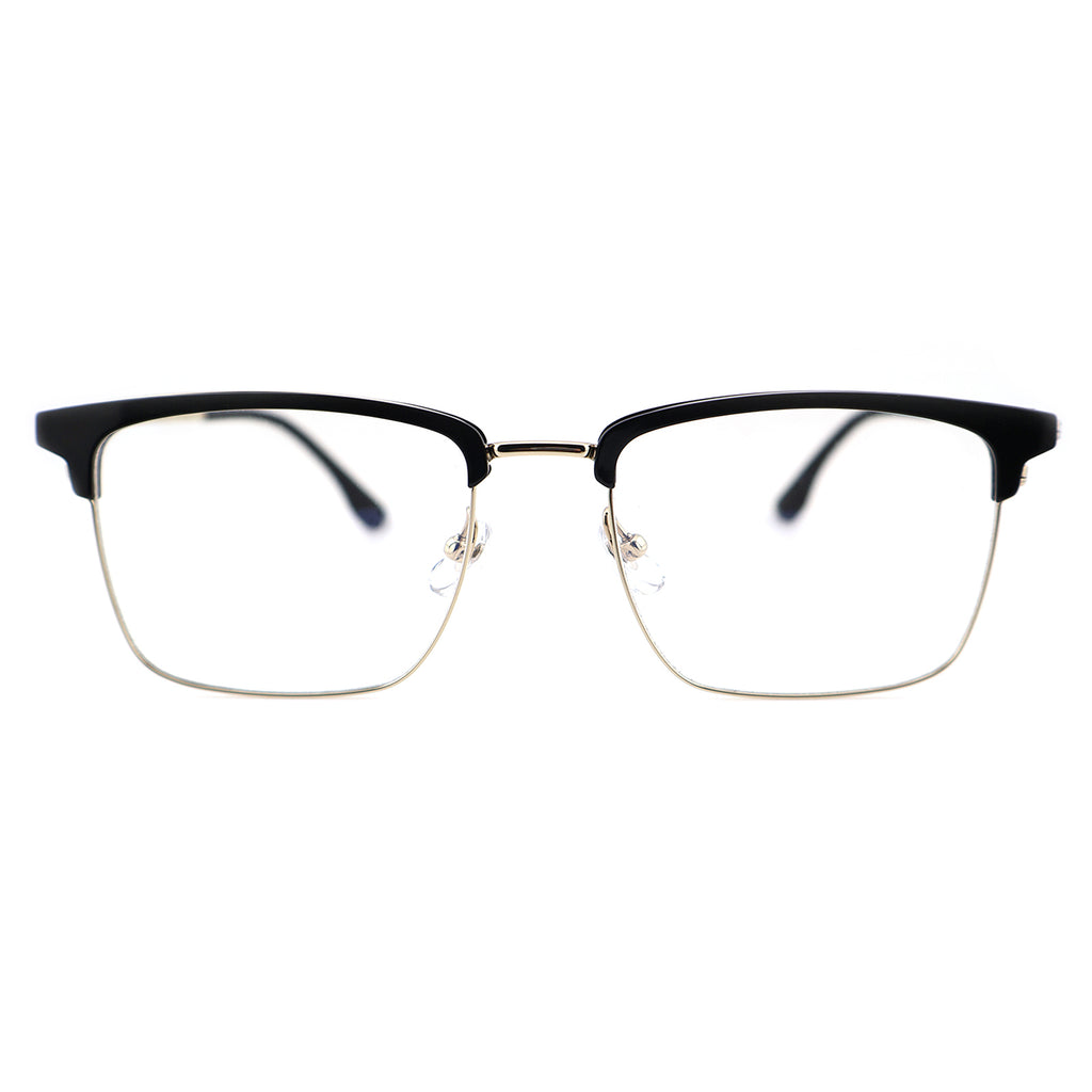 Lightweight Half Rim Clubmaster Prescription Glasses for Men