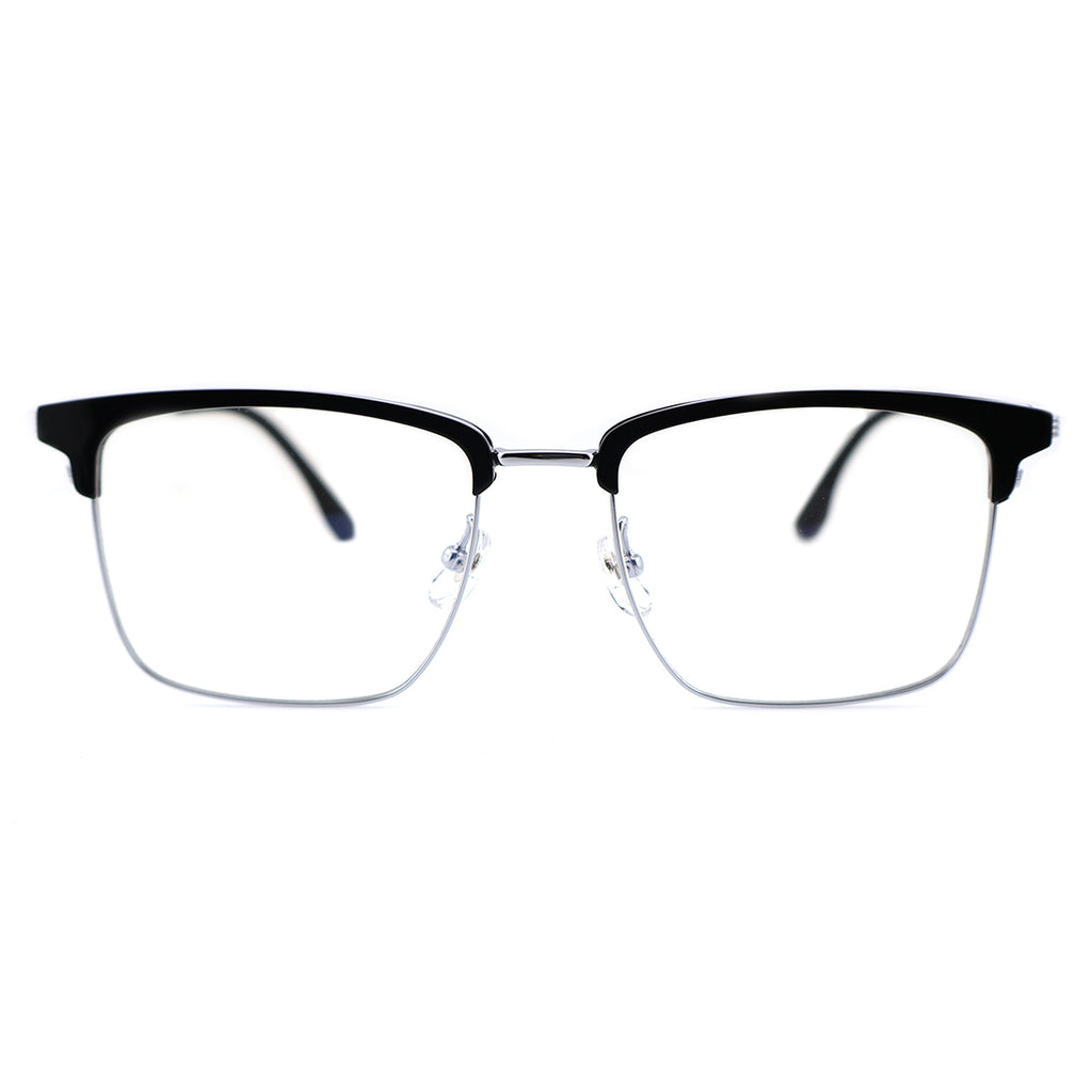 Lightweight Half Rim Clubmaster Prescription Glasses for Men
