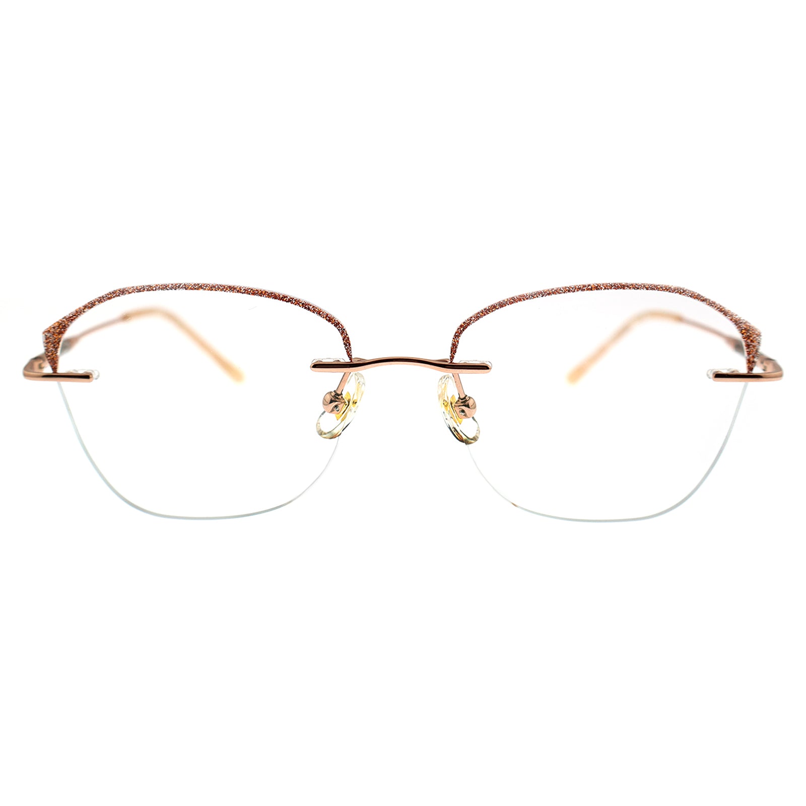 Women’s Glitter Browline Eyewear with Marble Temples