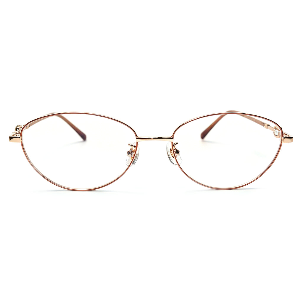 Women Oval Pearl Decor Silver Thin Metal Eyeglasses, Free Shipping on Orders Over $79