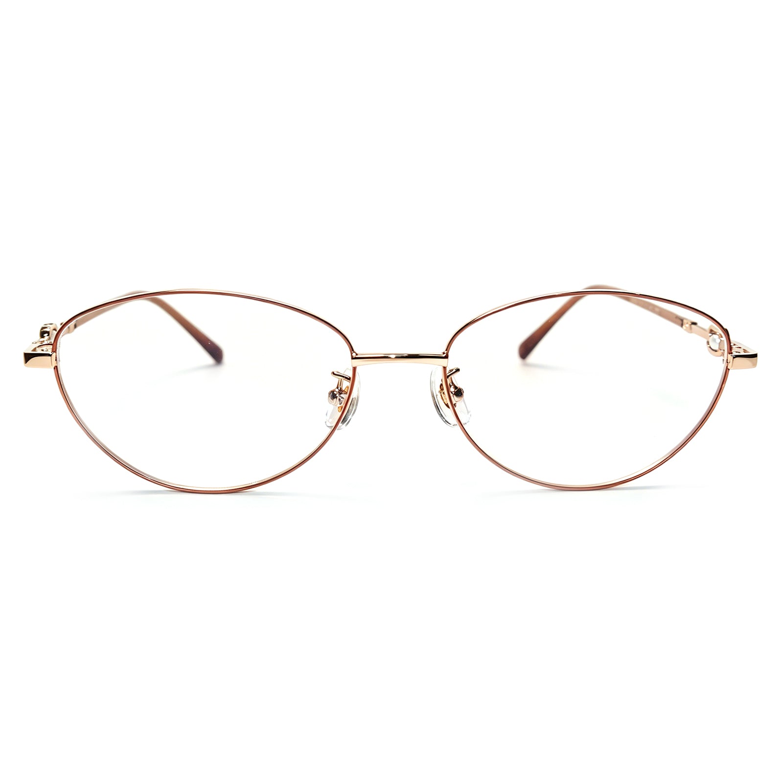 Women Oval Pearl Decor Silver Thin Metal Eyeglasses, Free Shipping on Orders Over $79