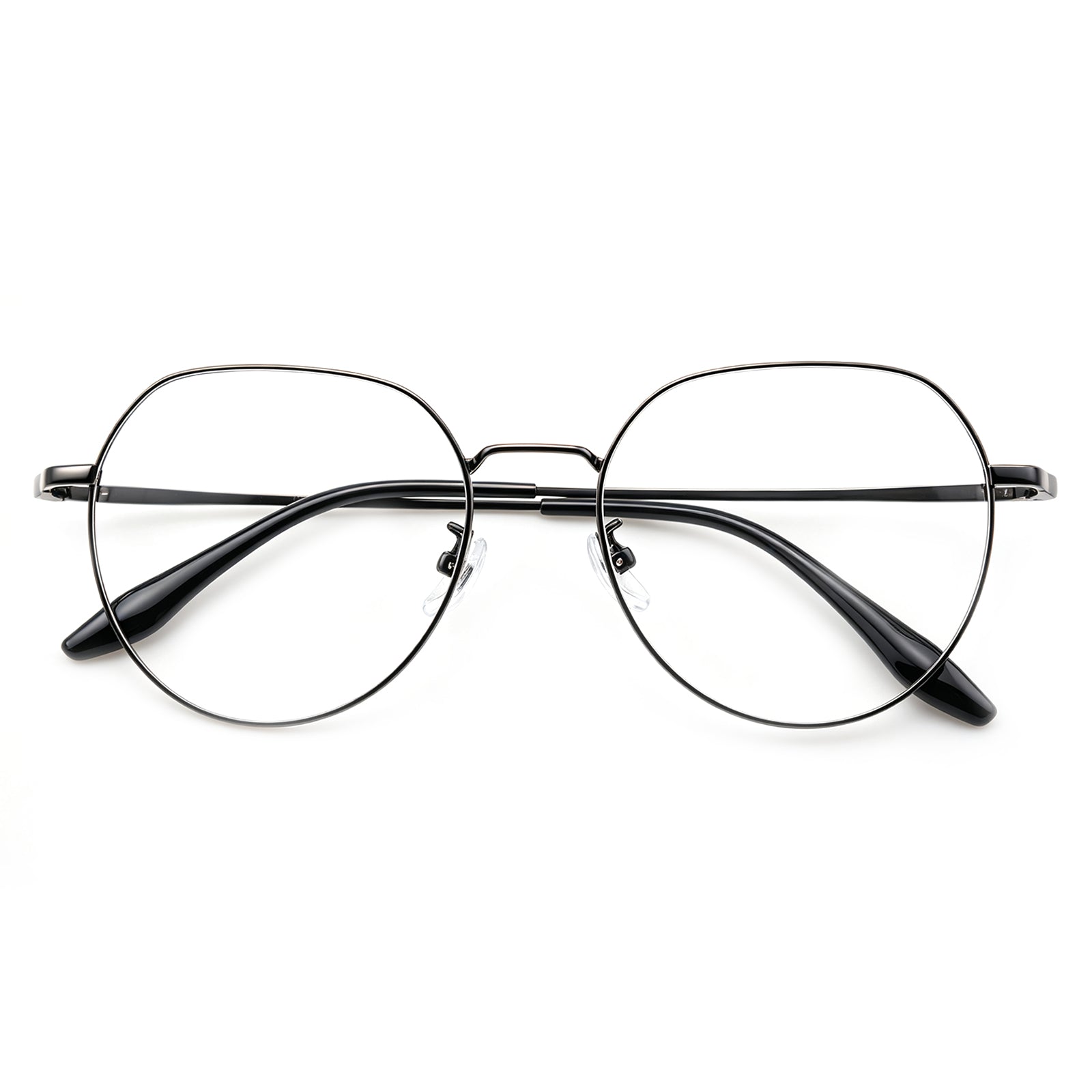 Men Women Full Rim Round Metal Eyeglasses, Free Shipping on Orders Over $69