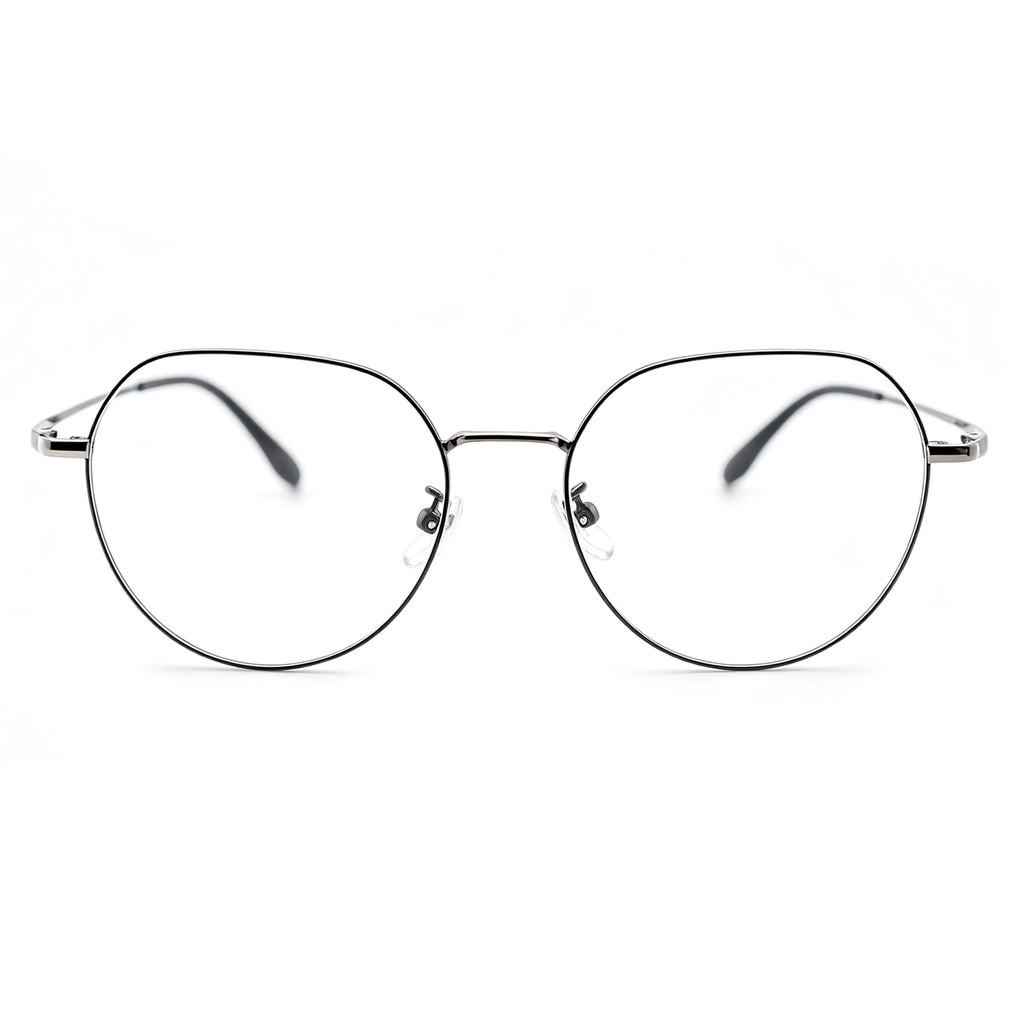 Men Women Full Rim Round Metal Eyeglasses, Free Shipping on Orders Over $69