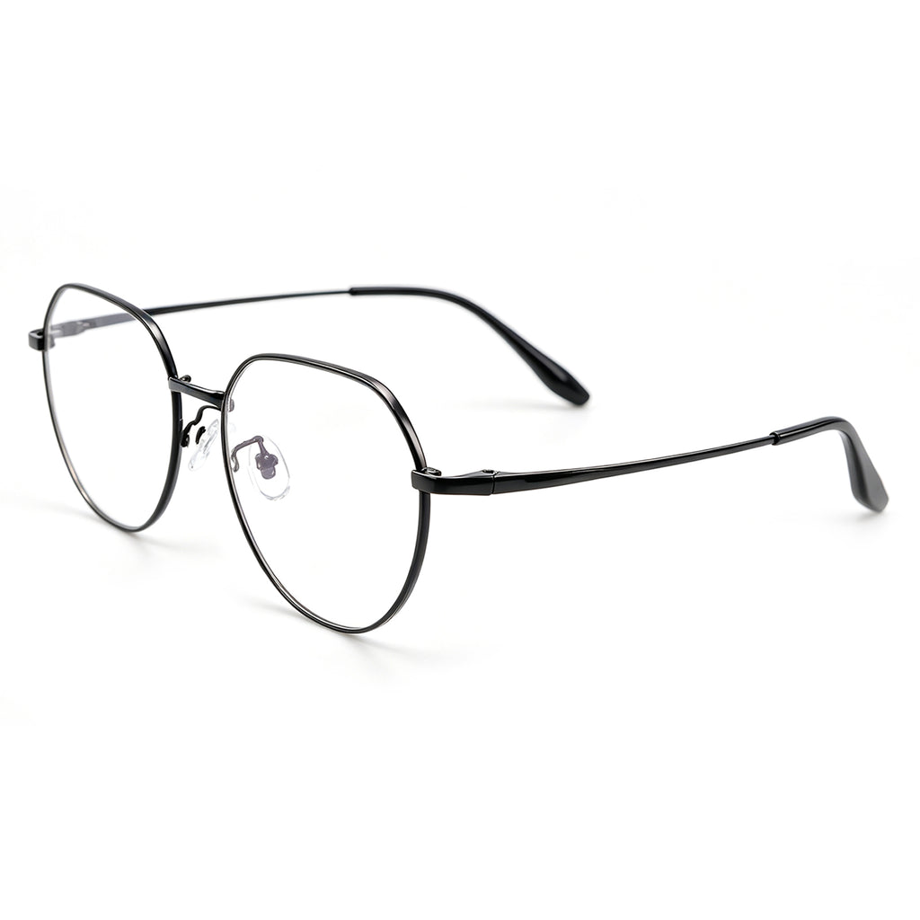 Men Women Full Rim Round Metal Eyeglasses, Free Shipping on Orders Over $69