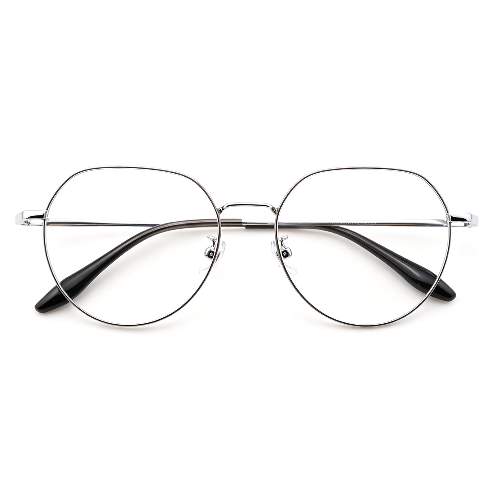 Men Women Full Rim Round Metal Eyeglasses, Free Shipping on Orders Over $69