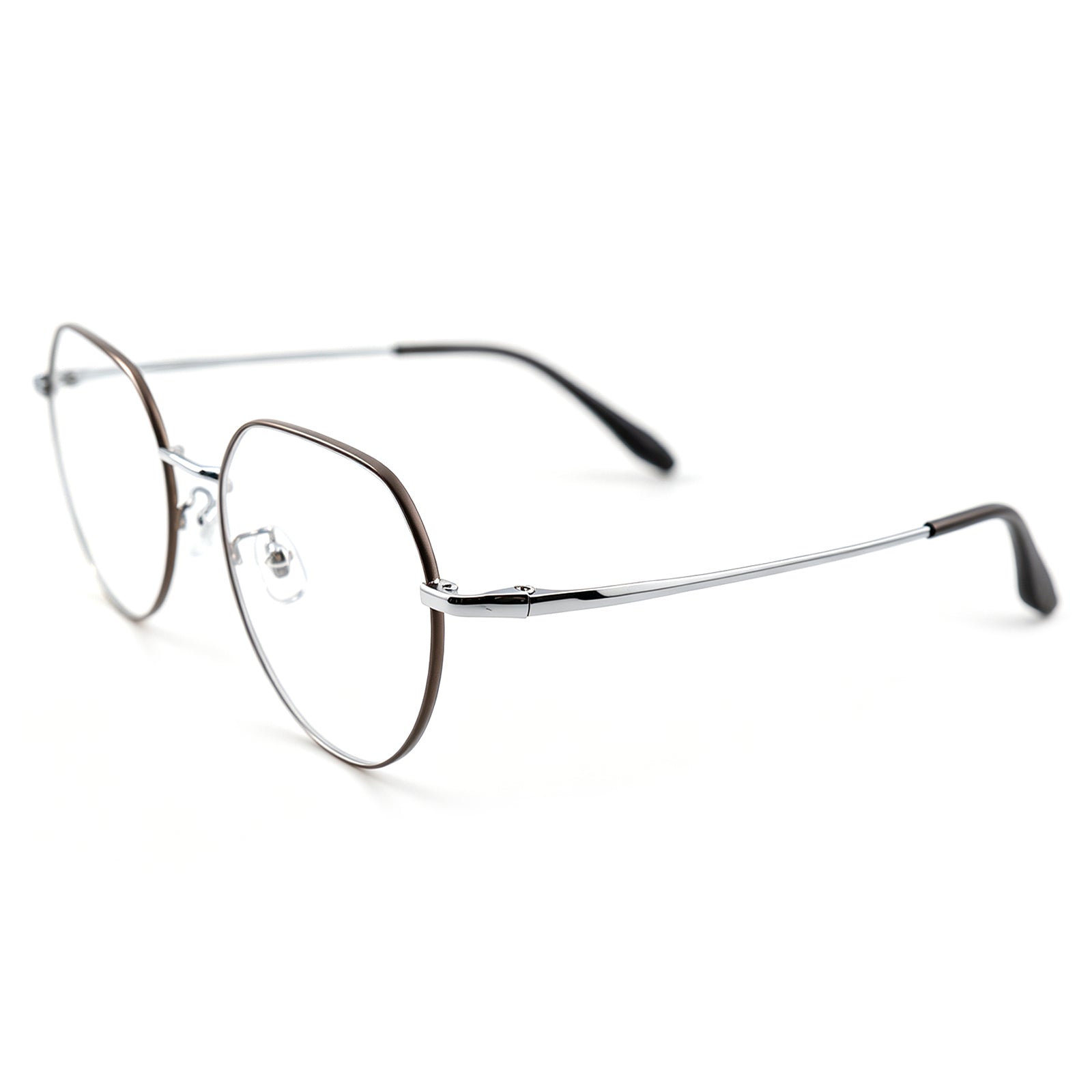 Men Women Full Rim Round Metal Eyeglasses, Free Shipping on Orders Over $69