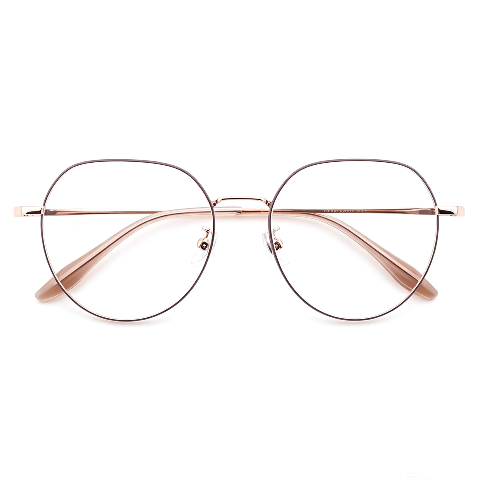 Men Women Full Rim Round Metal Eyeglasses, Free Shipping on Orders Over $69