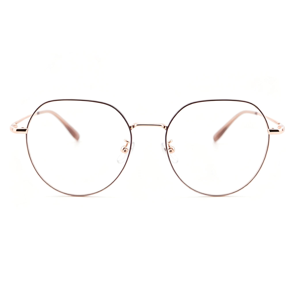 Men Women Full Rim Round Metal Eyeglasses, Free Shipping on Orders Over $69