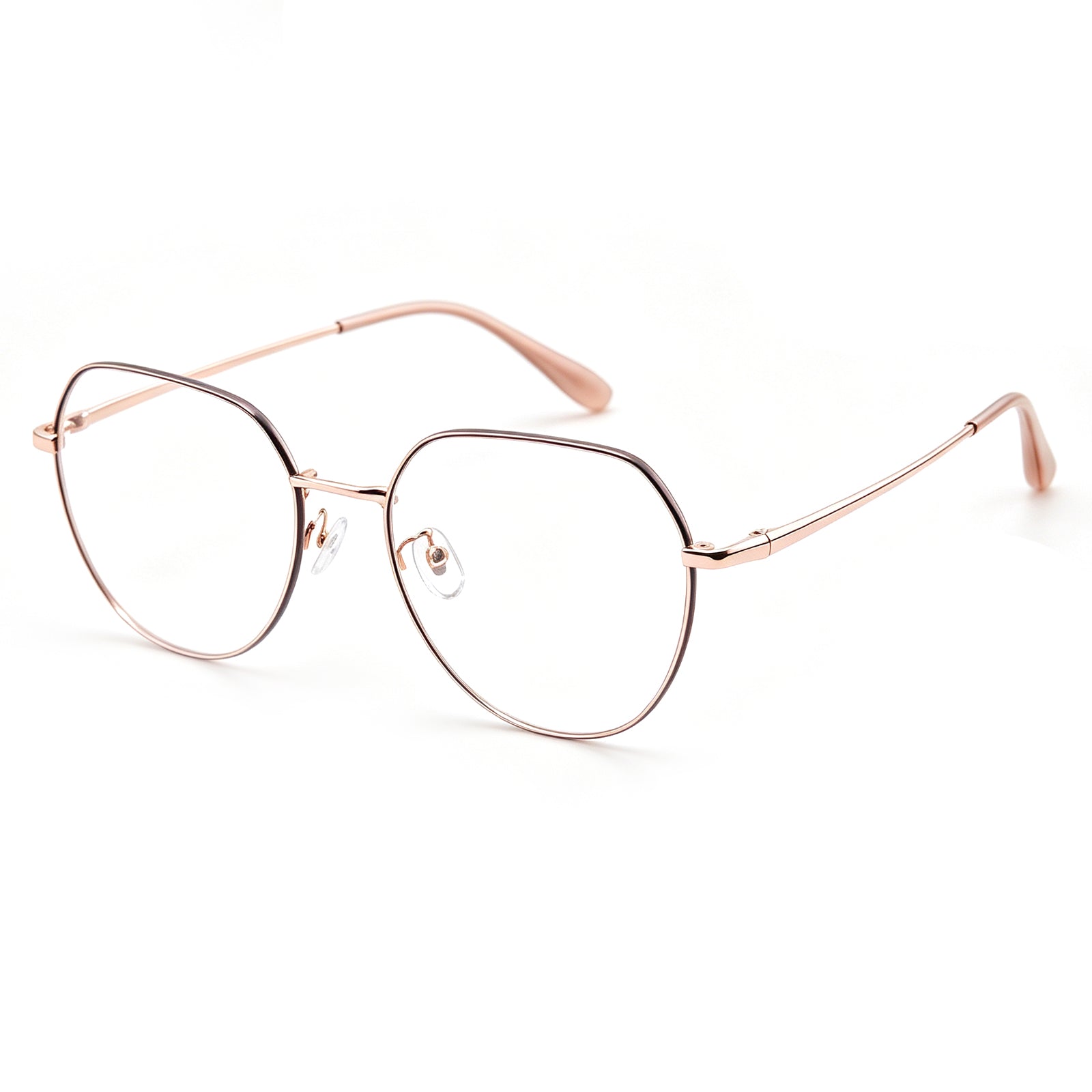 Men Women Full Rim Round Metal Eyeglasses, Free Shipping on Orders Over $69