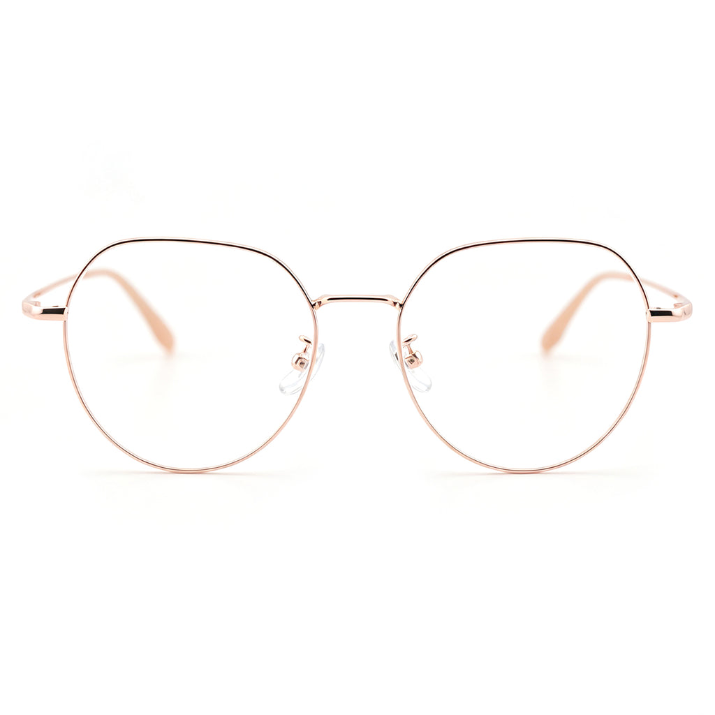 Men Women Full Rim Round Metal Eyeglasses, Free Shipping on Orders Over $69