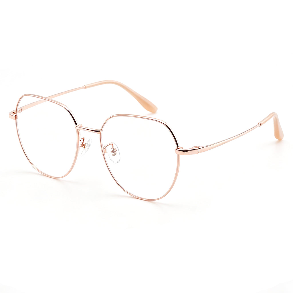 Men Women Full Rim Round Metal Eyeglasses, Free Shipping on Orders Over $69