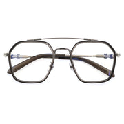 Unisex Polygonal Plate Metal Splicing Material Eyeglasses, Free Shipping on Orders Over $69