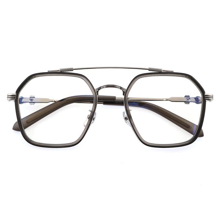 Unisex Polygonal Plate Metal Splicing Material Eyeglasses, Free Shipping on Orders Over $69