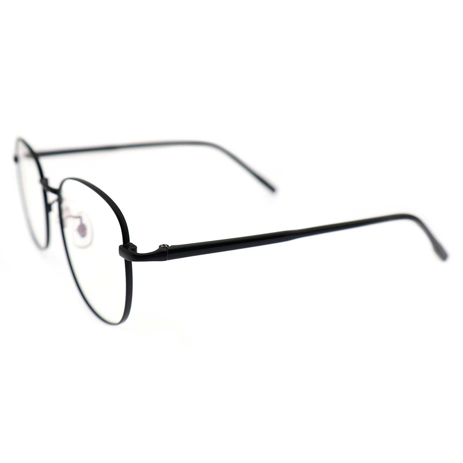 Thin Gold Metal Round Eyeglasses with Two-Tone Tortoise Blue Temples