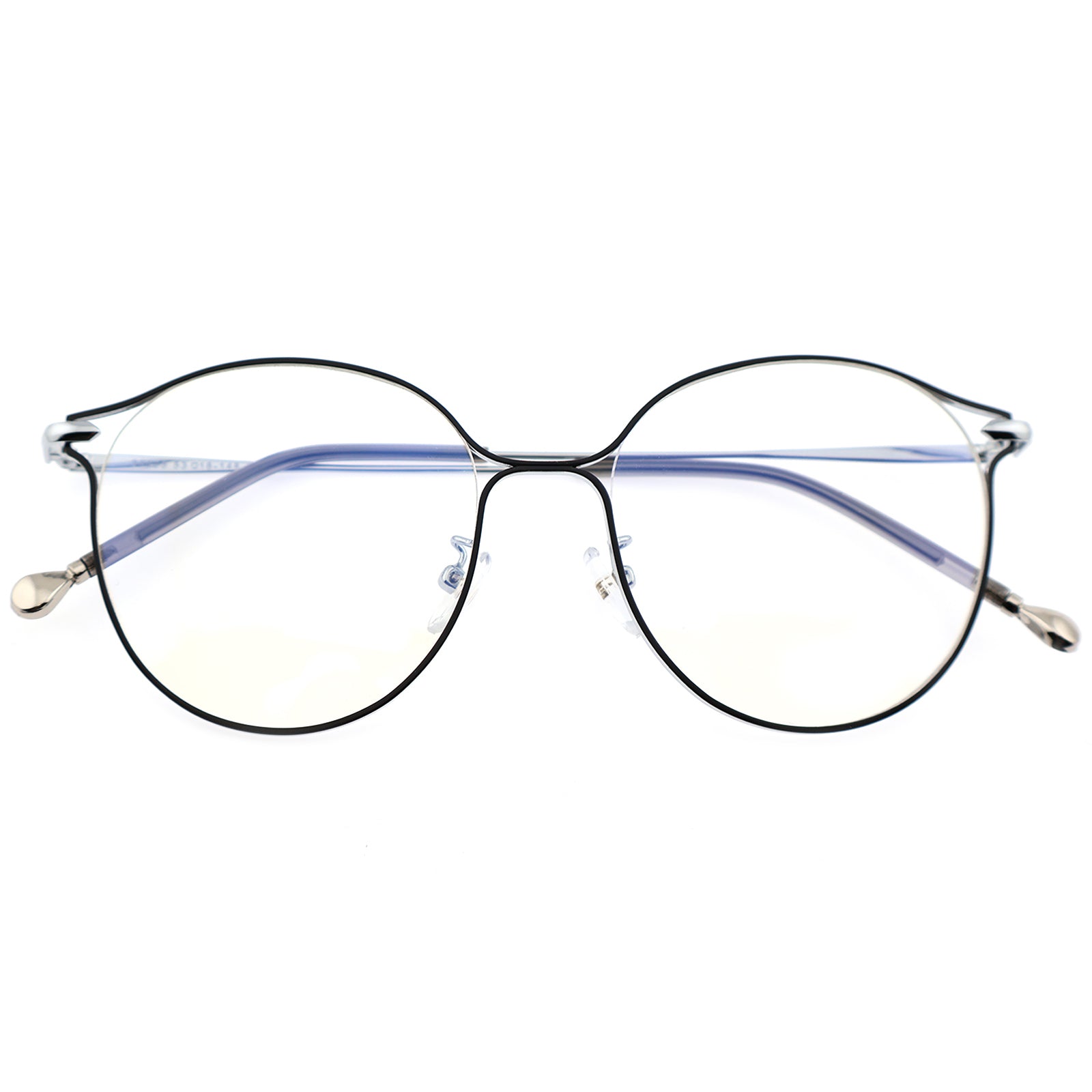 Women Round Metal Material Eyeglasses, Free Shipping on Orders Over $79