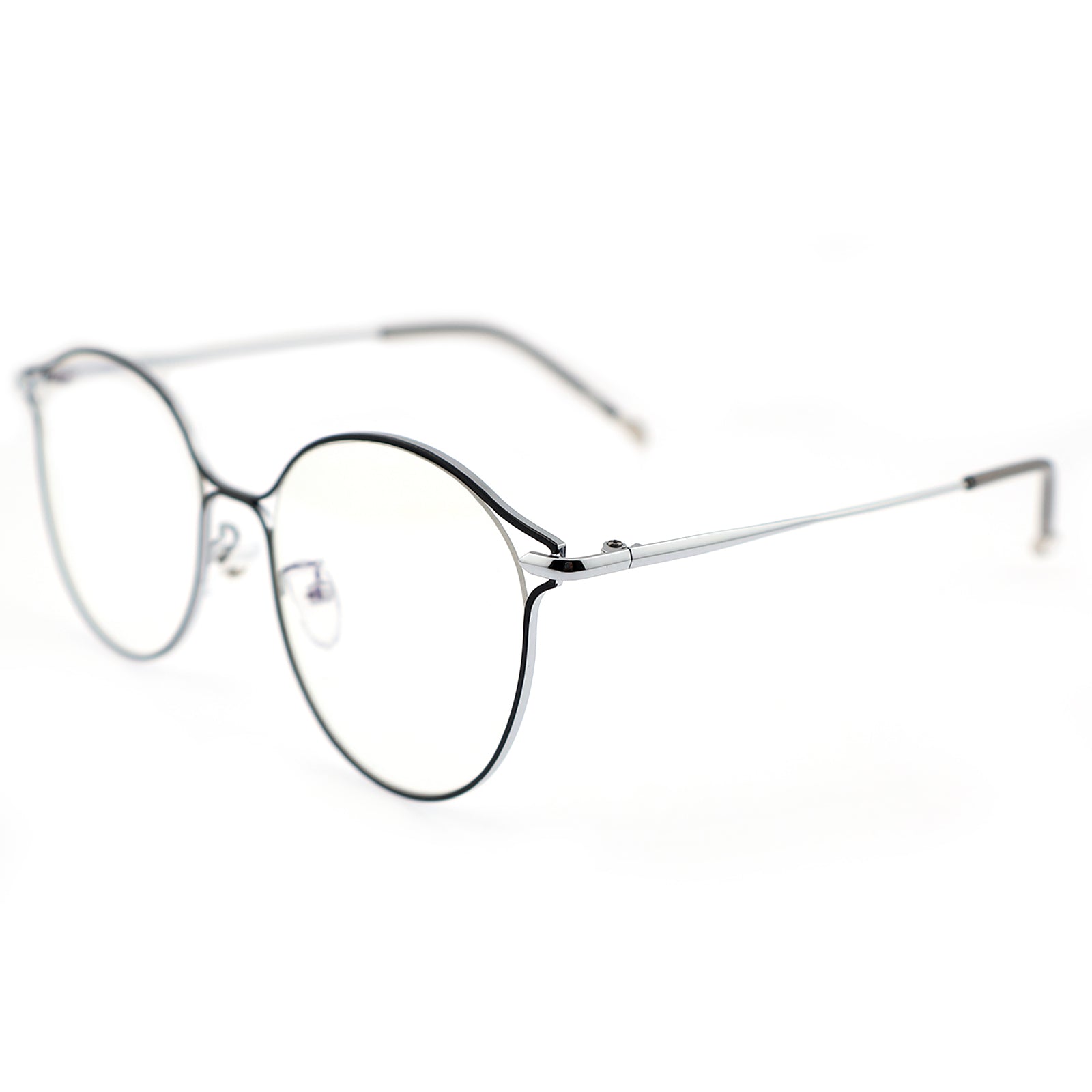 Women Round Metal Material Eyeglasses, Free Shipping on Orders Over $79