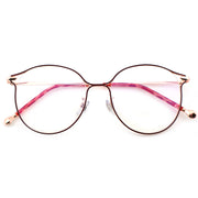 Women Round Metal Material Eyeglasses, Free Shipping on Orders Over $79