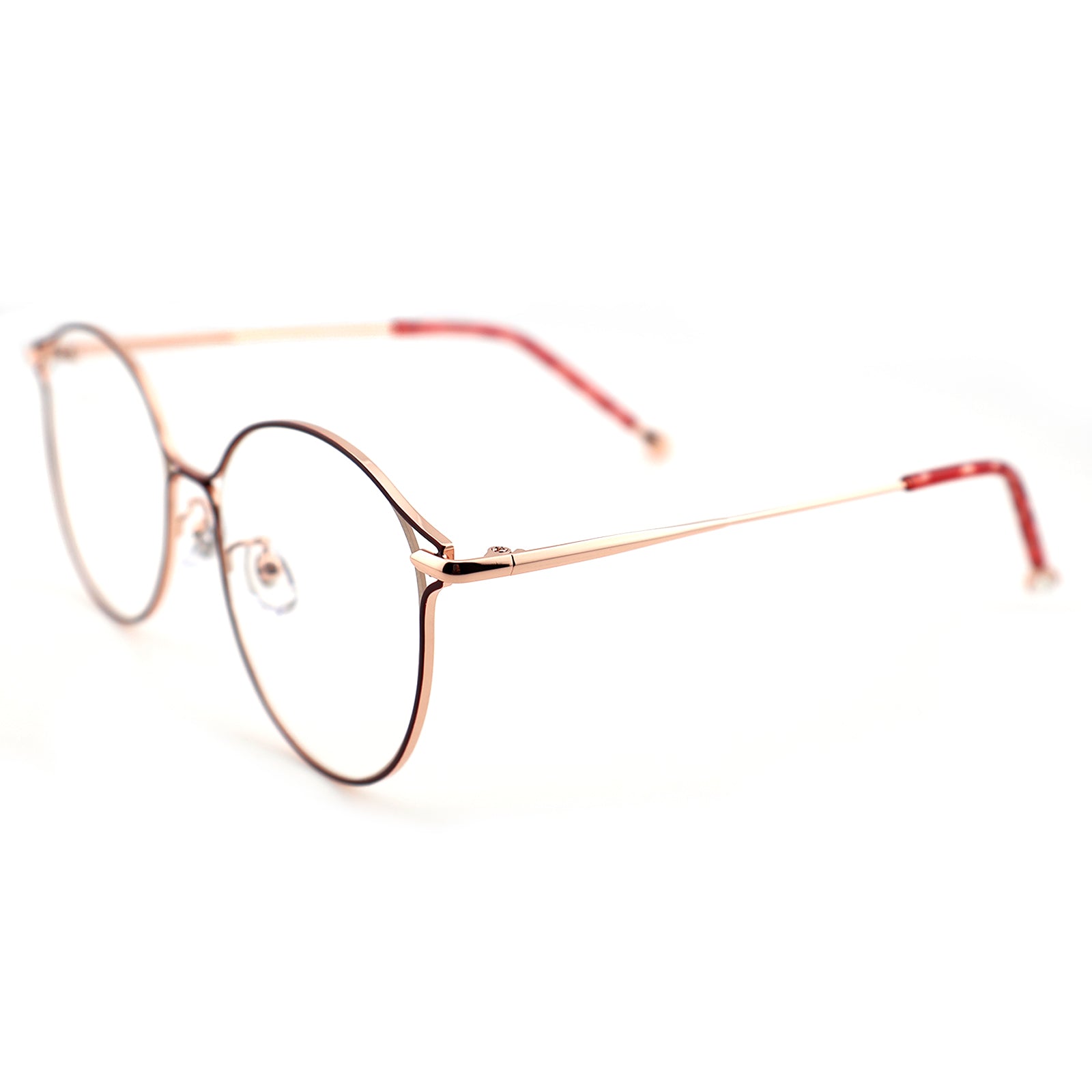 Women Round Metal Material Eyeglasses, Free Shipping on Orders Over $79