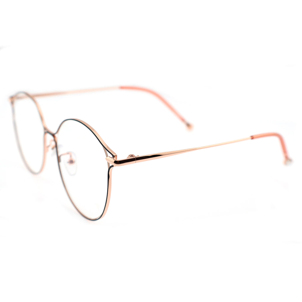 Women Round Metal Material Eyeglasses, Free Shipping on Orders Over $79