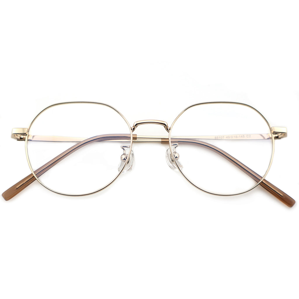 Unisex Round Metal Material Eyeglasses, Free Shipping on Orders Over $79
