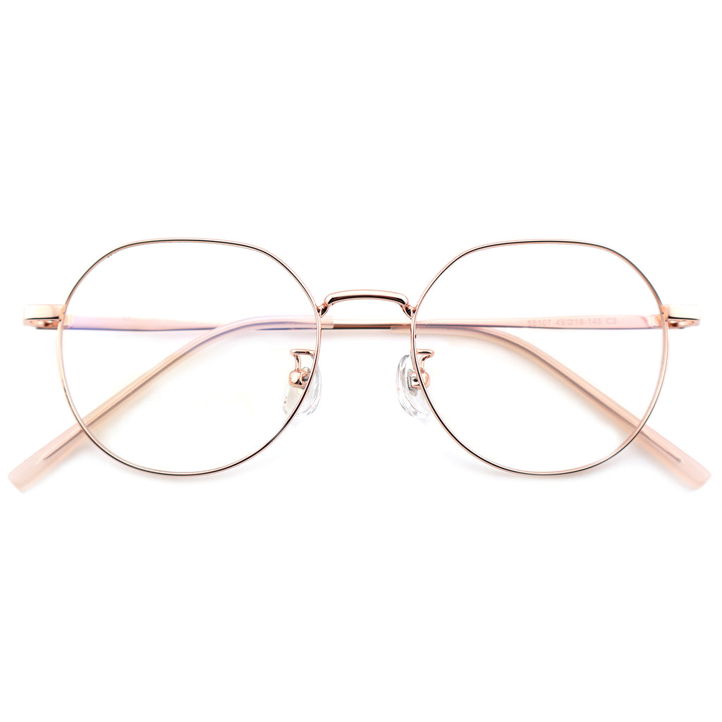 Unisex Round Metal Material Eyeglasses, Free Shipping on Orders Over $79