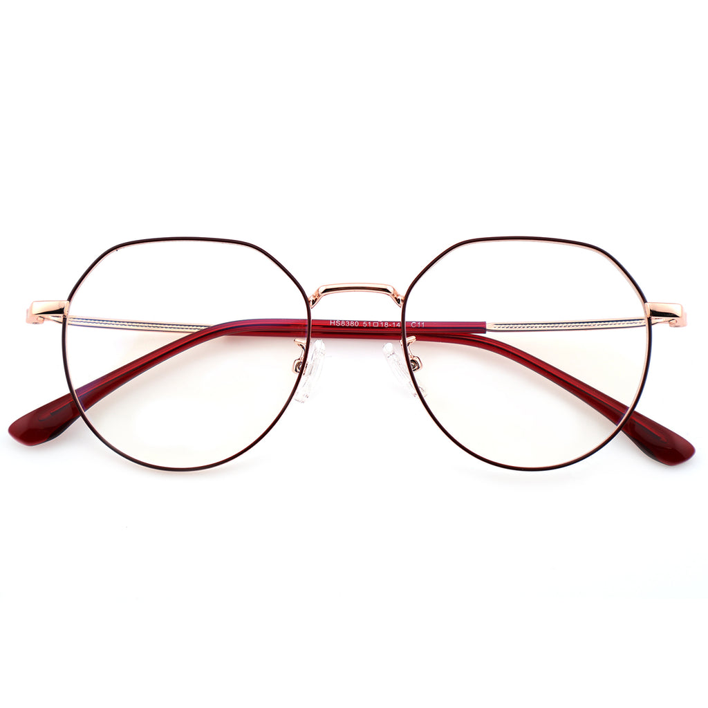 Unisex Polygonal Metal Material Eyeglasses, Free Shipping on Orders Over $79