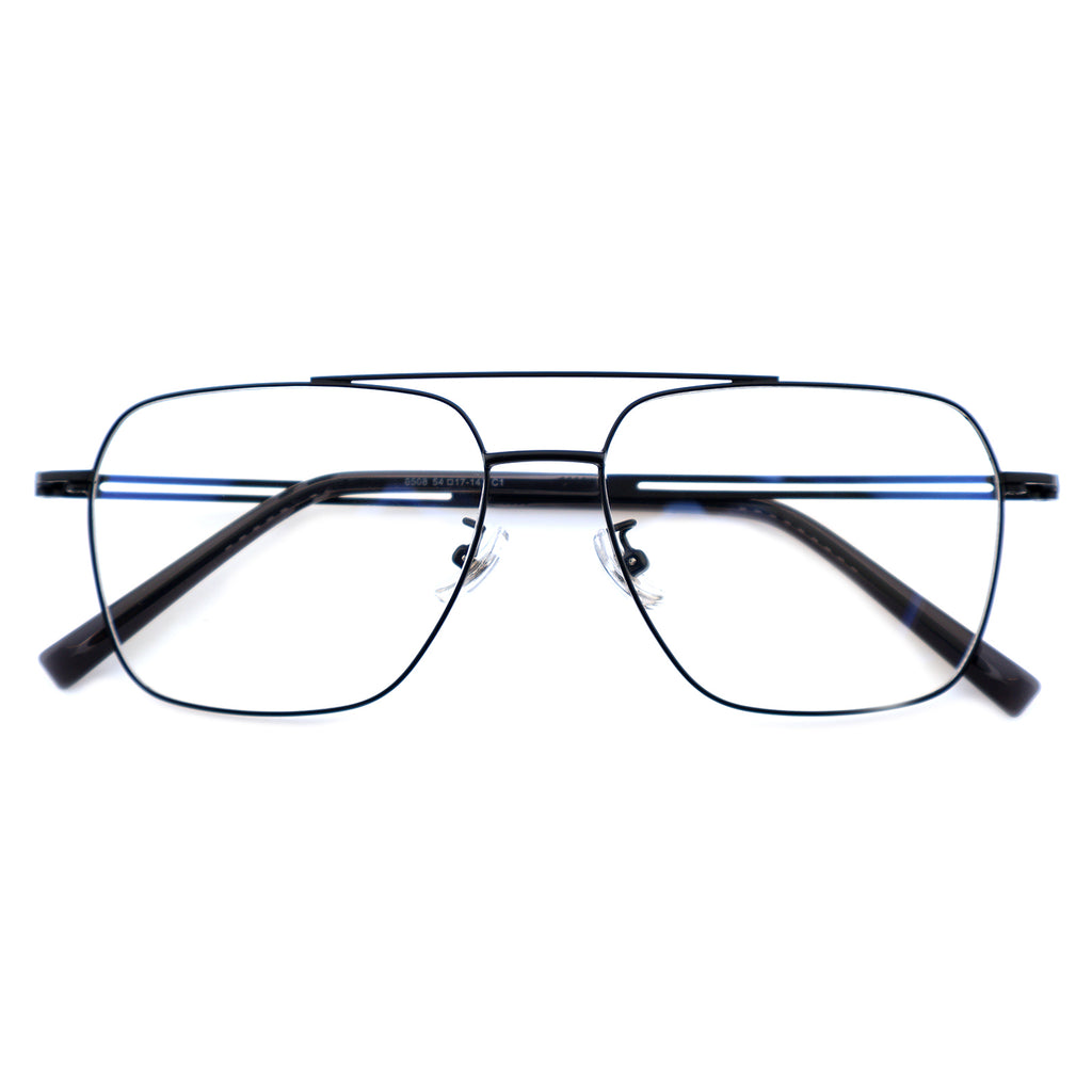 Unisex Square Double Bridge Metal Material Eyeglasses, Free Shipping on Orders Over $79