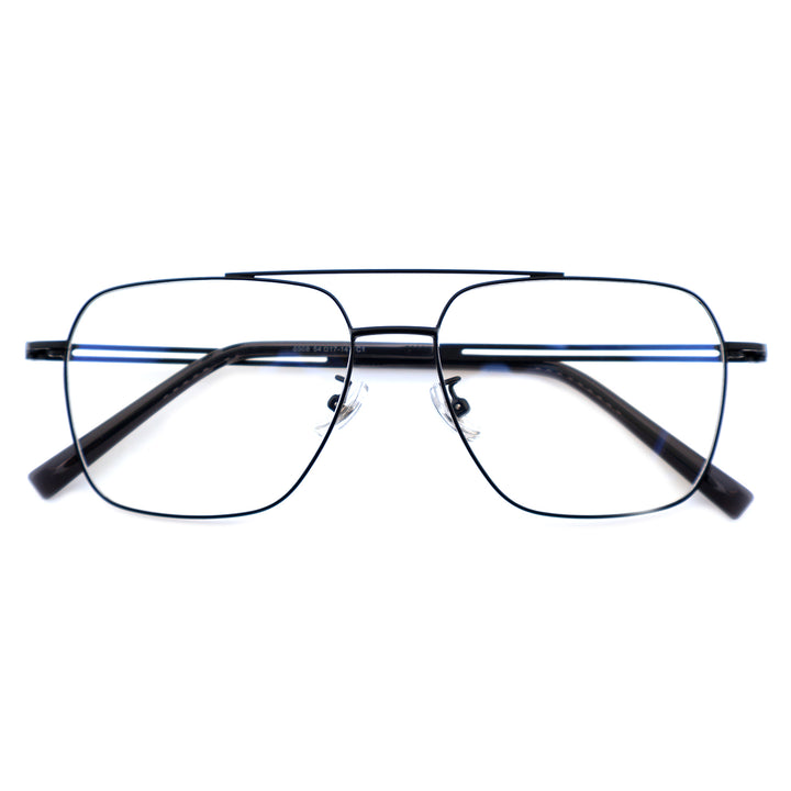 Unisex Square Double Bridge Metal Material Eyeglasses, Free Shipping on Orders Over $69