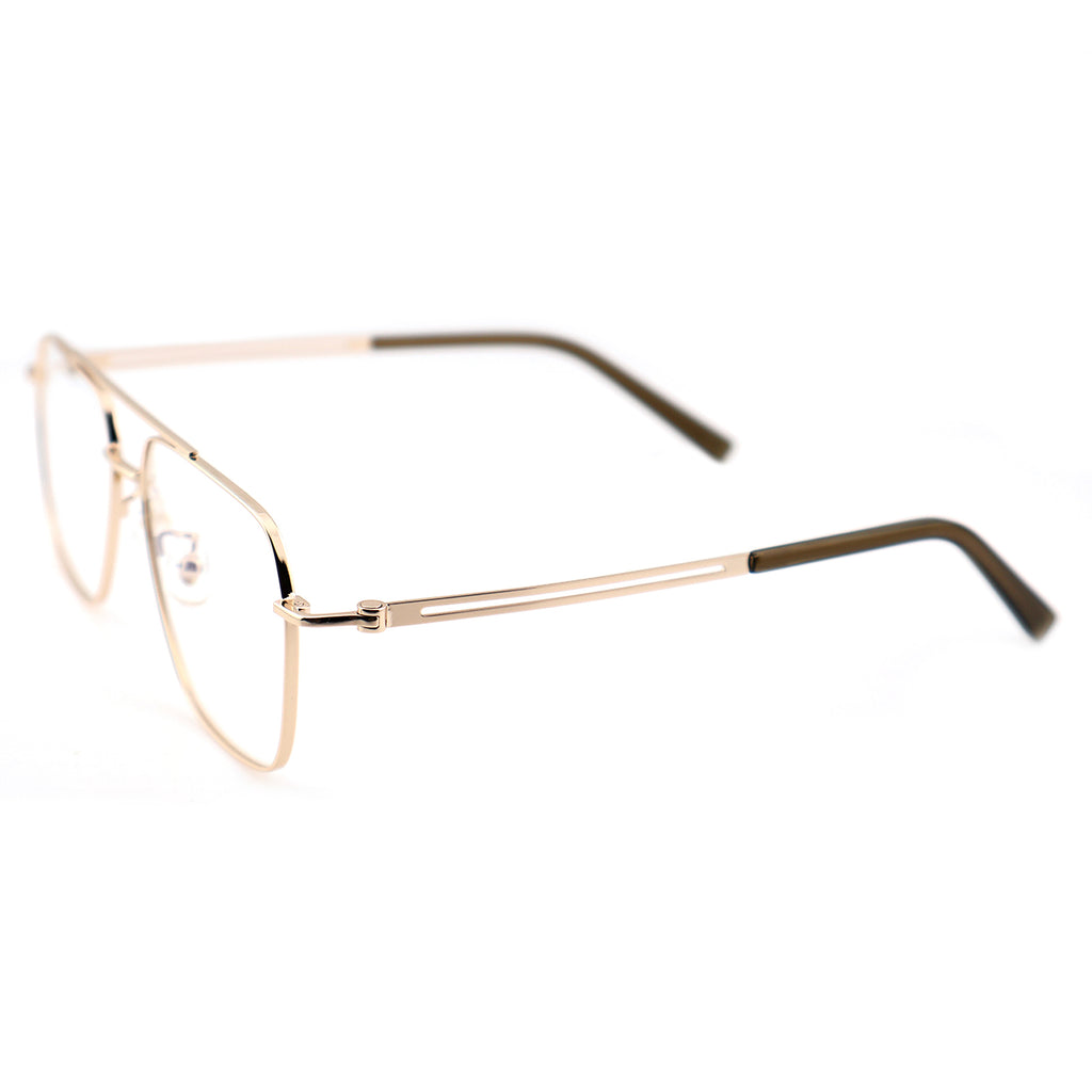 Unisex Square Double Bridge Metal Material Eyeglasses, Free Shipping on Orders Over $79