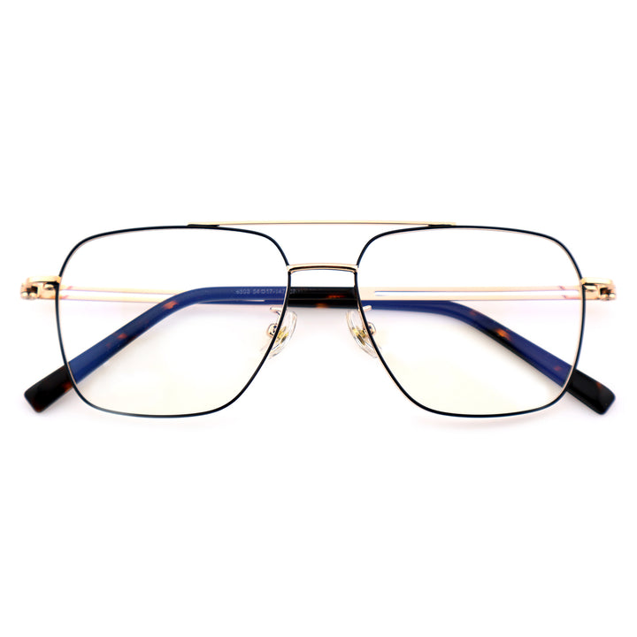 Unisex Square Double Bridge Metal Material Eyeglasses, Free Shipping on Orders Over $79
