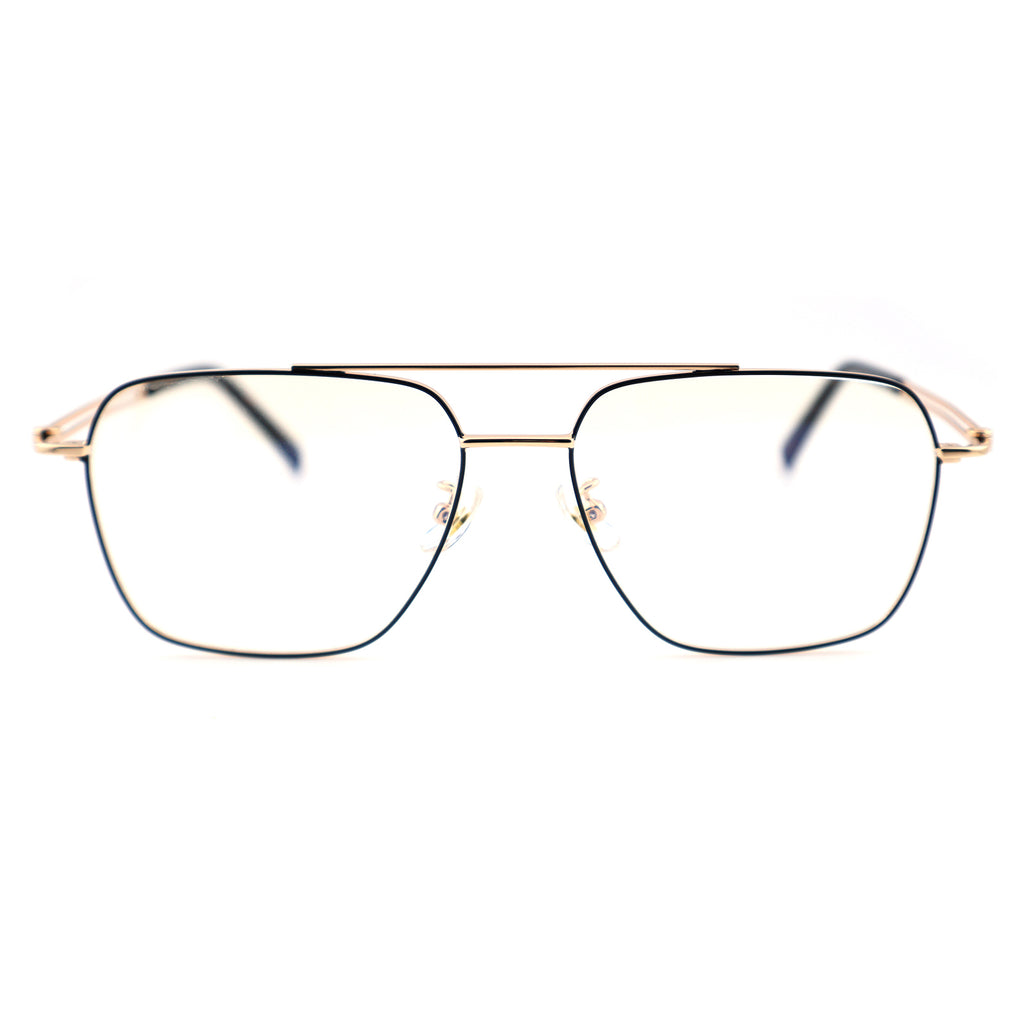 Unisex Square Double Bridge Metal Material Eyeglasses, Free Shipping on Orders Over $79