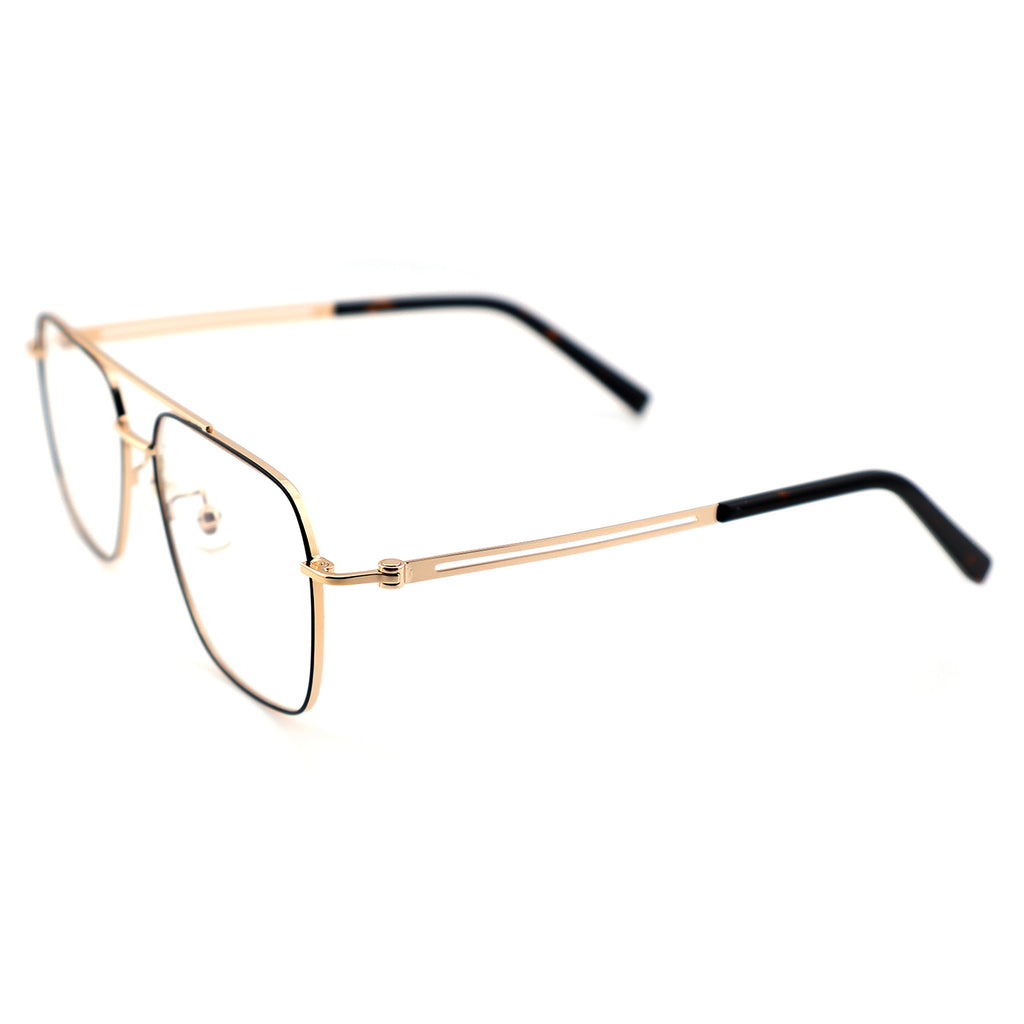 Unisex Square Double Bridge Metal Material Eyeglasses, Free Shipping on Orders Over $79