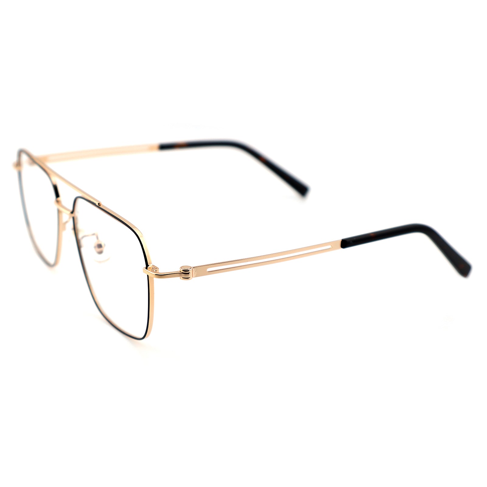 Unisex Square Double Bridge Metal Material Eyeglasses, Free Shipping on Orders Over $79