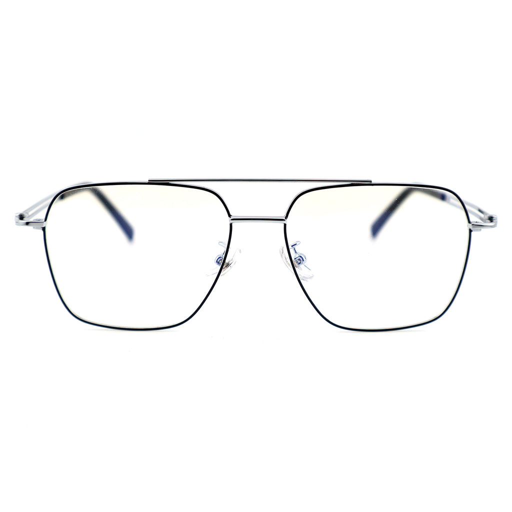 Unisex Square Double Bridge Metal Material Eyeglasses, Free Shipping on Orders Over $79