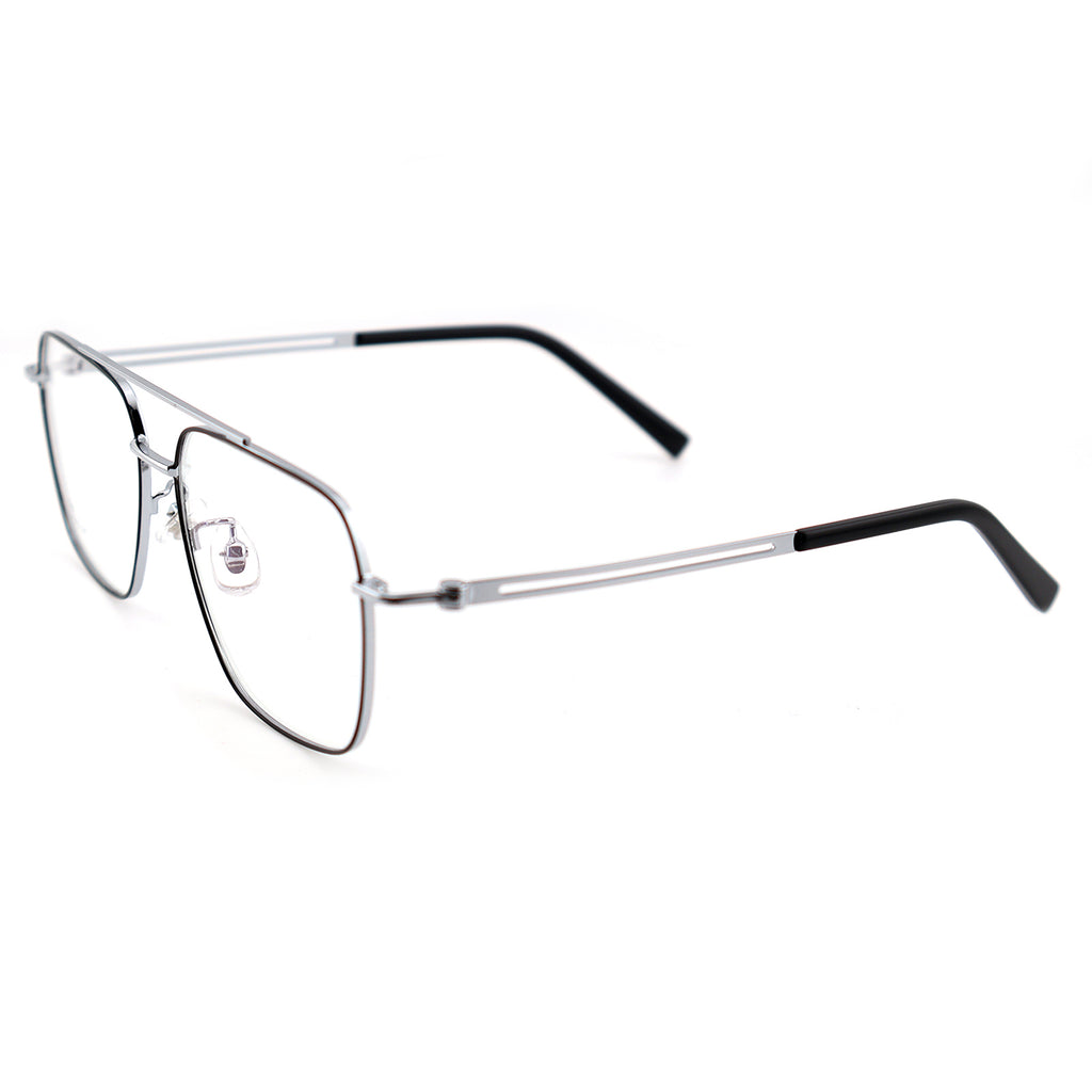 Unisex Square Double Bridge Metal Material Eyeglasses, Free Shipping on Orders Over $79