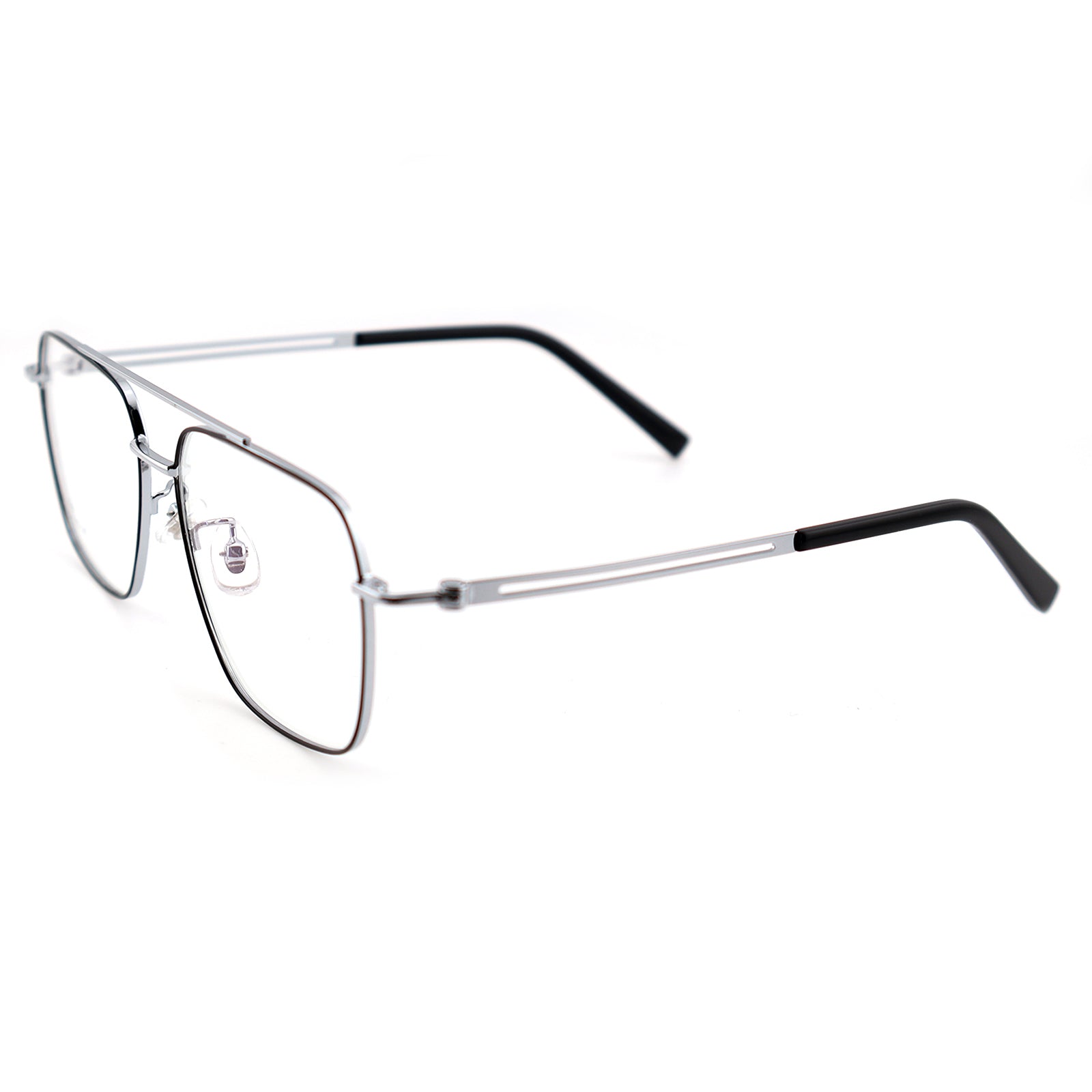 Unisex Square Double Bridge Metal Material Eyeglasses, Free Shipping on Orders Over $79