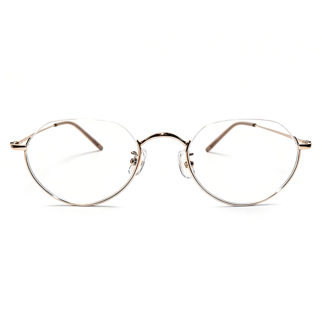 Women & Men Round Half-Rim Black Thin Metal Eyeglasses, Free Shipping on Orders Over $79