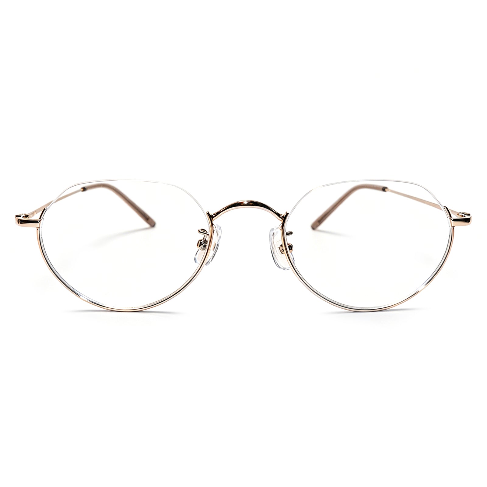 Women & Men Round Half-Rim Black Thin Metal Eyeglasses, Free Shipping on Orders Over $79
