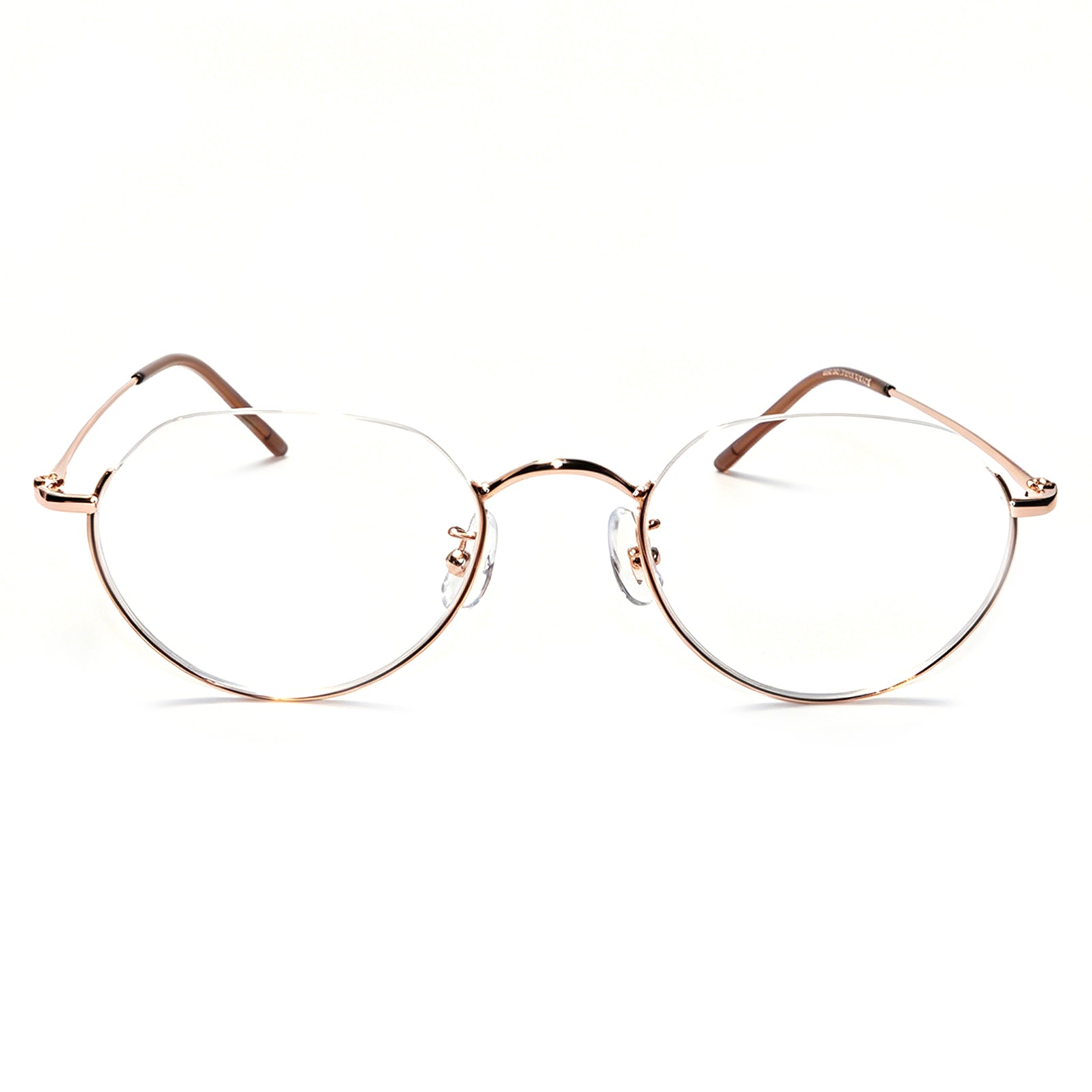 Women & Men Round Half-Rim Black Thin Metal Eyeglasses, Free Shipping on Orders Over $79
