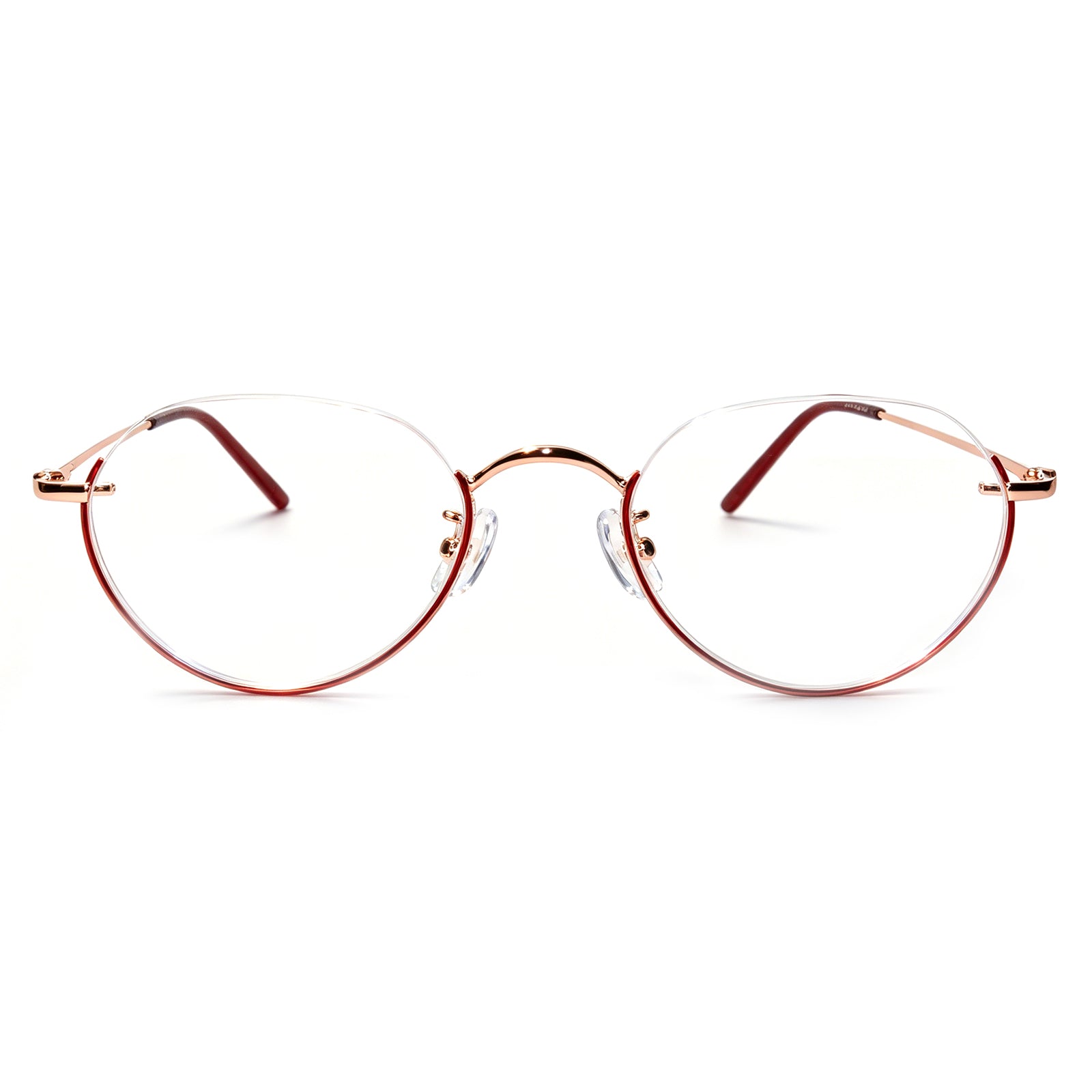 Women & Men Round Half-Rim Black Thin Metal Eyeglasses, Free Shipping on Orders Over $79