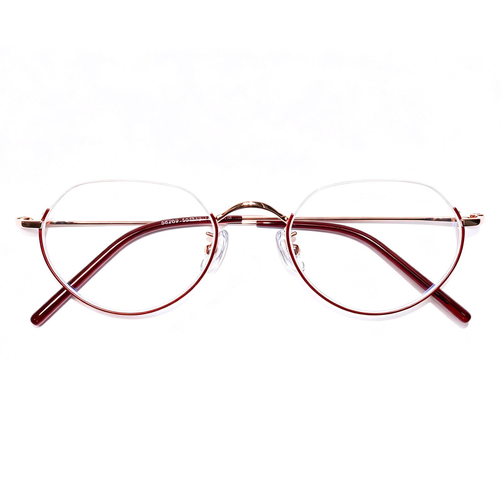 Women & Men Round Half-Rim Black Thin Metal Eyeglasses, Free Shipping on Orders Over $79