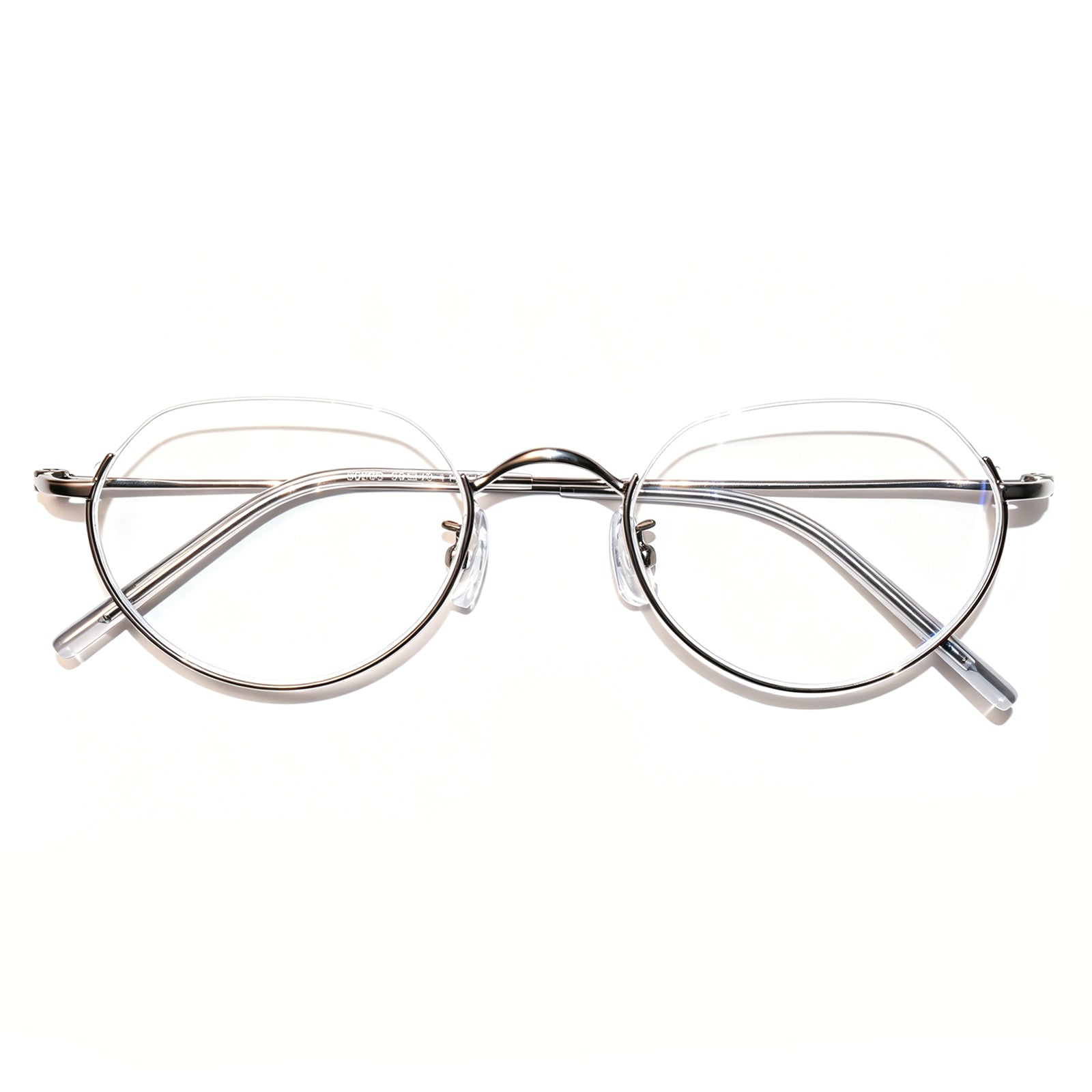 Women & Men Round Half-Rim Black Thin Metal Eyeglasses, Free Shipping on Orders Over $79