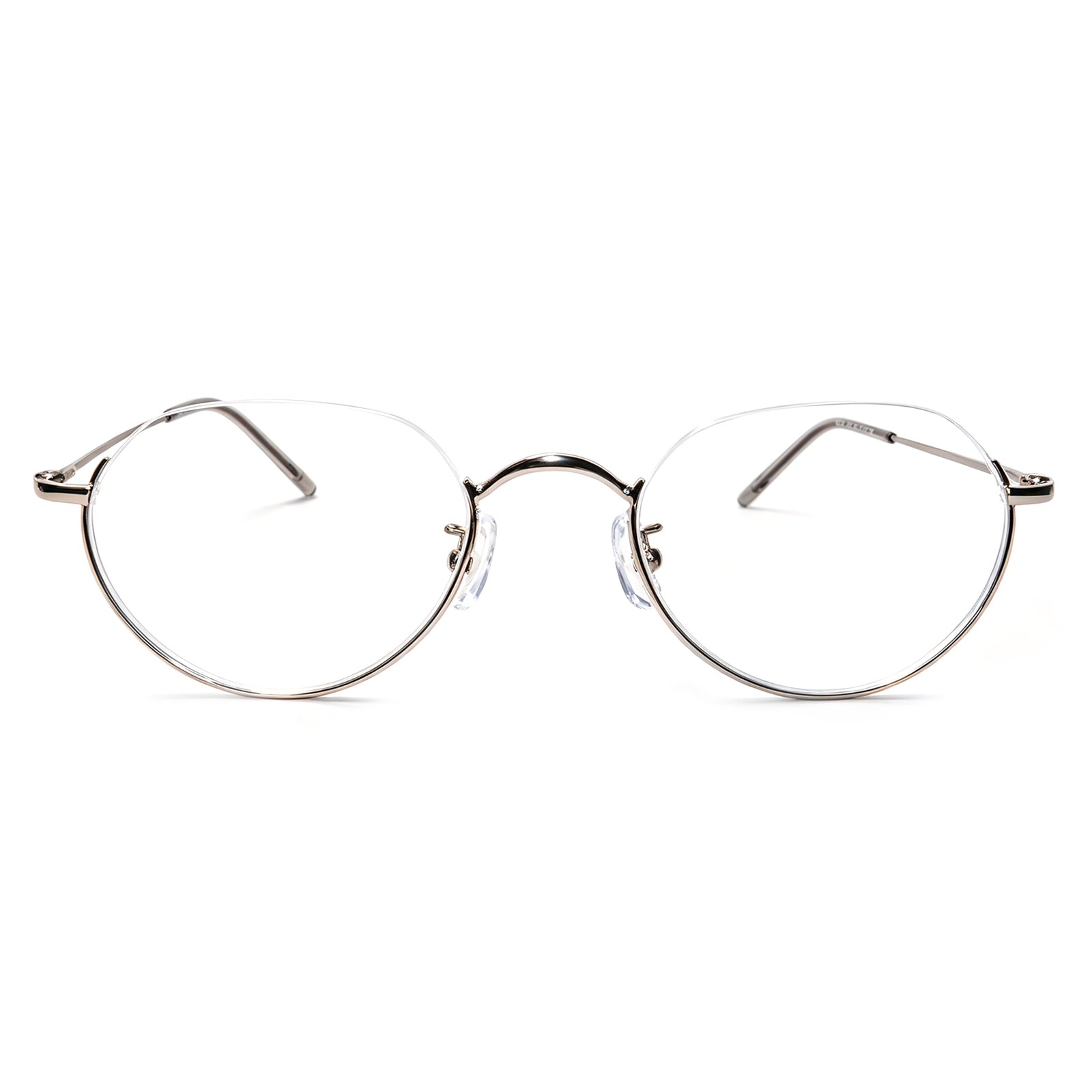 Women & Men Round Half-Rim Black Thin Metal Eyeglasses, Free Shipping on Orders Over $79