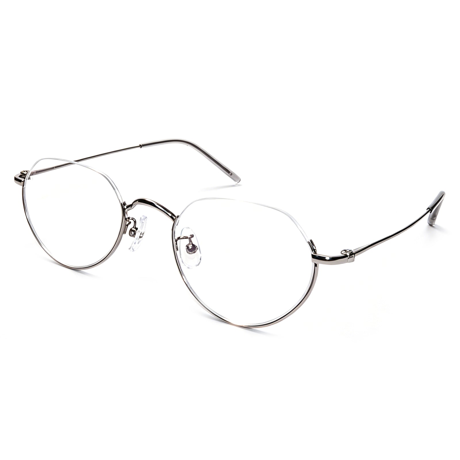 Women & Men Round Half-Rim Black Thin Metal Eyeglasses, Free Shipping on Orders Over $79